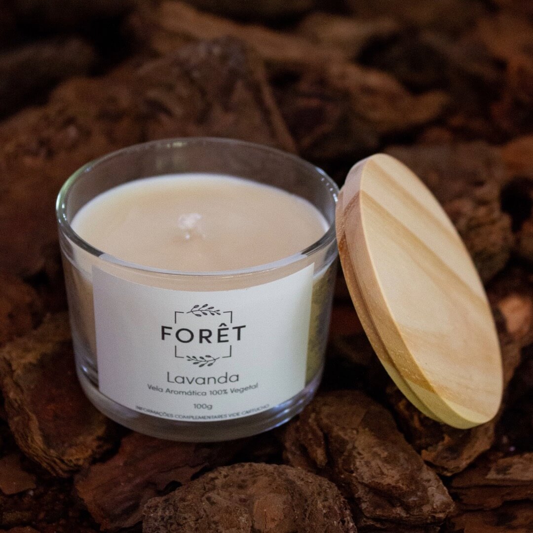 Vela Lavanda com Tampa