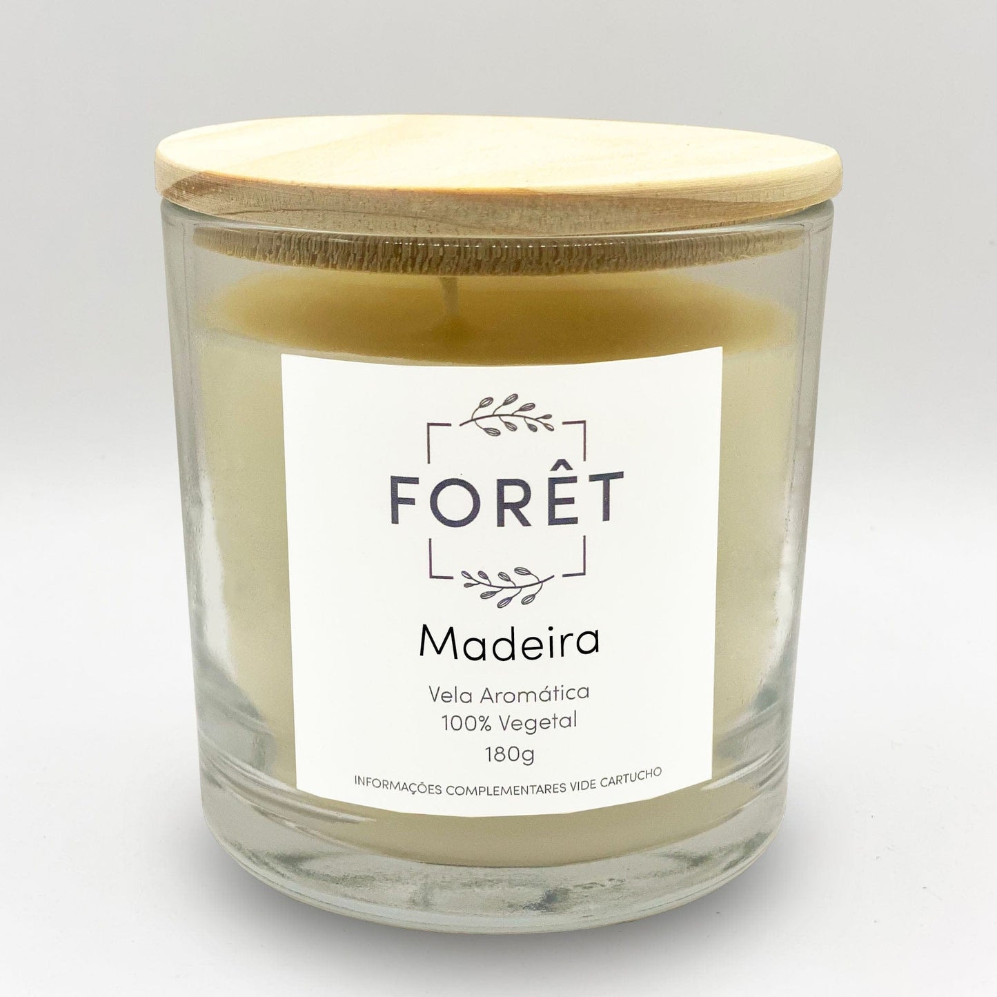 180g Vela Aromática Madeira Forêt Vela Perfumada