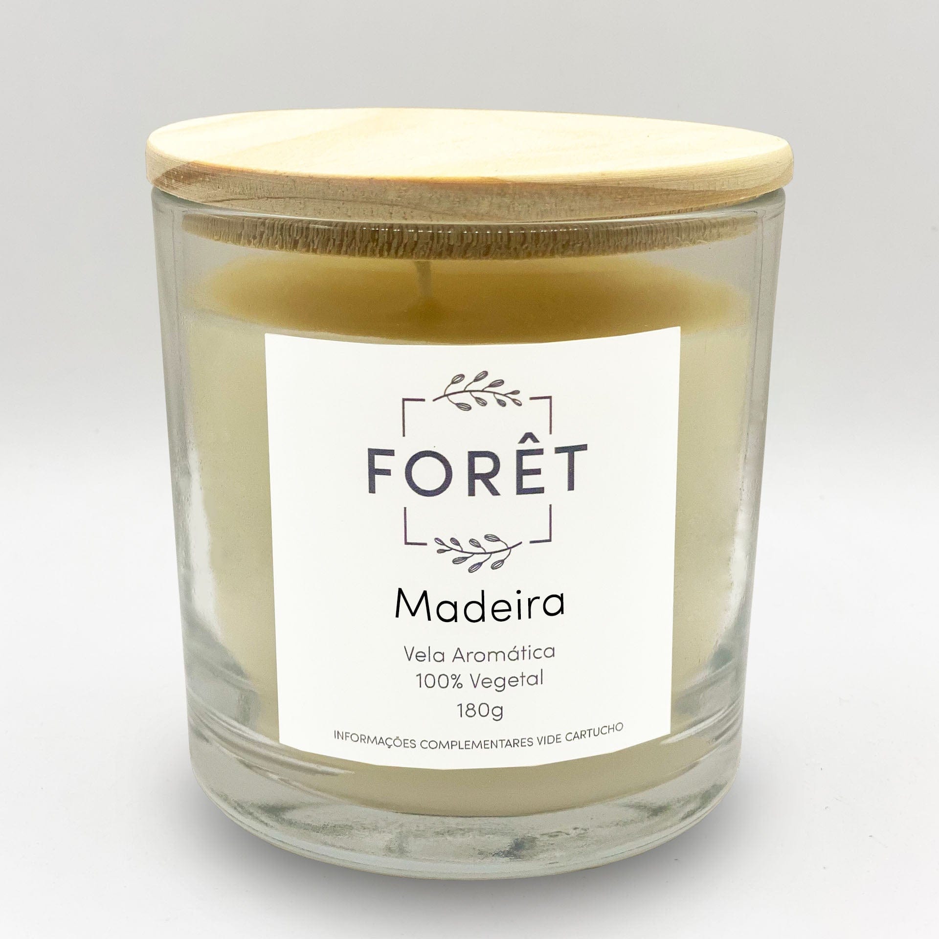 180g Vela Aromática Madeira Forêt Vela Perfumada
