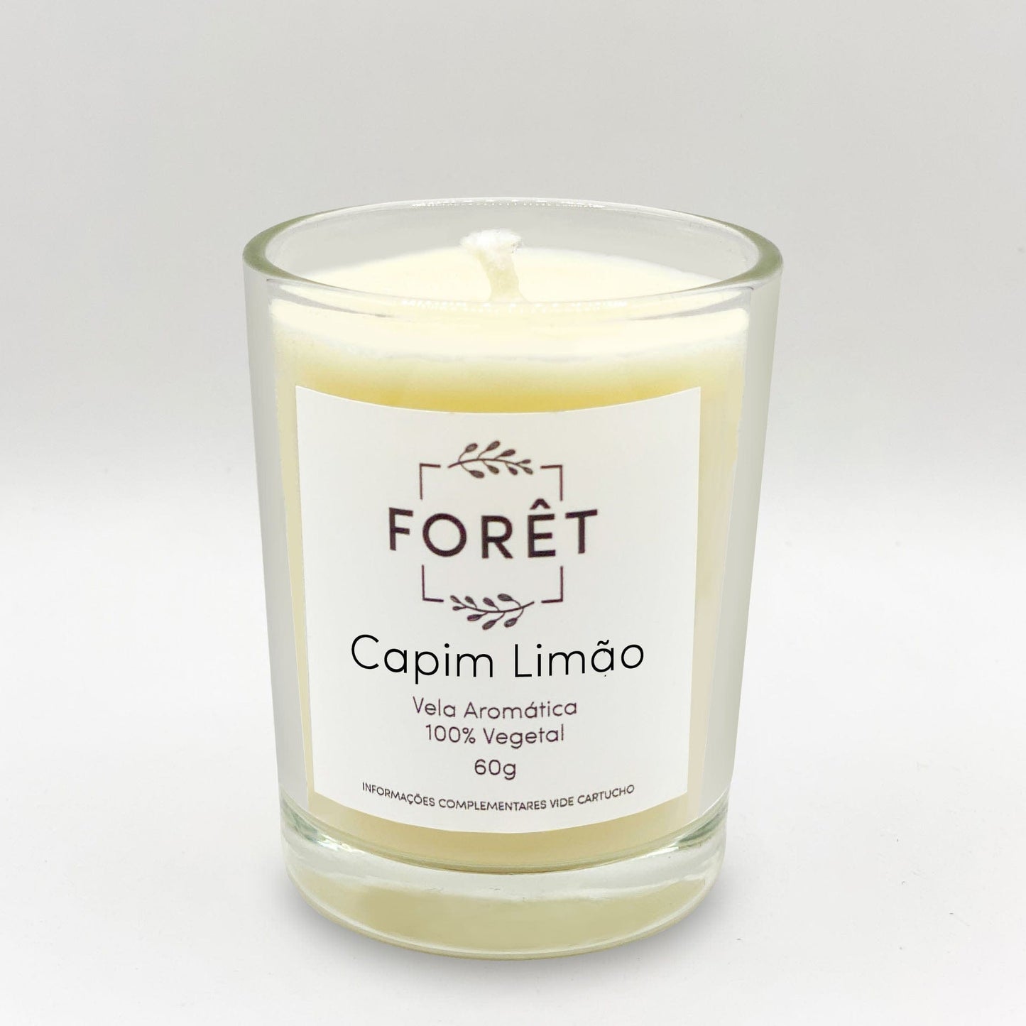 60g Vela Aromática Capim Limão Forêt Velas
